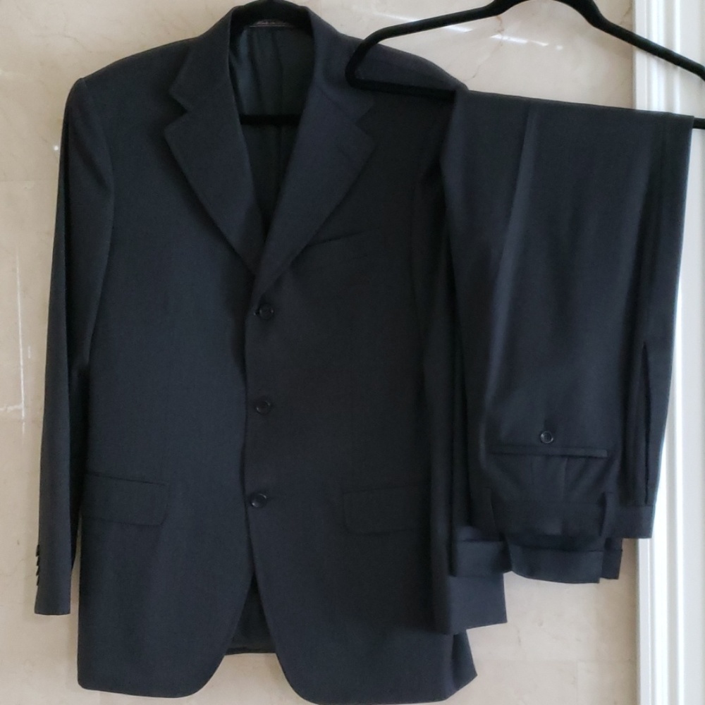 MEN'S GRAY EREDI PISANO ITALIAN WOOL SUIT